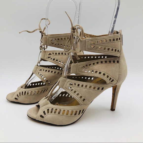 ANTONIO MELANI Shoes - Antonio Melani Suede Neutral Cut Out Zip Back Heel